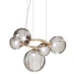 Puppet Ring Chandelier - Matt Gold / Smoky