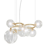 Puppet Ring Chandelier - Matt Gold / Crystal