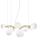 Puppet Ring Chandelier - Matt Gold / White