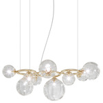 Puppet Ring Chandelier - Matt Gold / Crystal