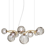 Puppet Ring Chandelier - Matt Gold / Smoky