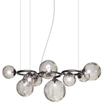 Puppet Ring Chandelier - Matt Black Nickel / Smoky