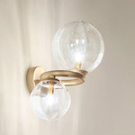 Puppet Ring Wall Sconce - Matt Gold / Crystal