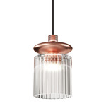 Tread Pendant - Matte Copper / Crystal