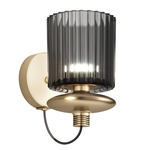 Tread Wall Sconce - Matte Gold / Smoky