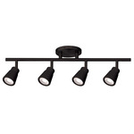 Solo 120V Monopoint Fixed Rail Track Light Kit - Black / Frosted
