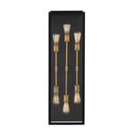 Ashland Outdoor Wall Sconce - Matte Black / Clear