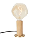 Knuckle Table Lamp with Bulb - Oak / Tinted