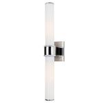 Mill Valley Bathroom Vanity Light - Polished Nickel / Opal