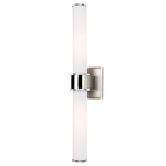 Mill Valley Bathroom Vanity Light - Satin Nickel / Opal