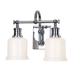 Keswick Bathroom Vanity Light - Polished Chrome / Opal Glossy