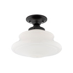 Petersburg Semi Flush - Old Bronze / Opal Glossy