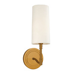 Dillon Wall Sconce - Aged Brass / Off White