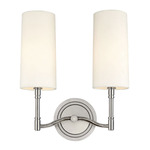 Dillon Wall Sconce - Polished Nickel / Off White