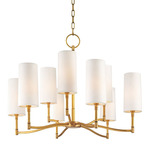 Dillon Chandelier - Aged Brass / Off White