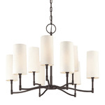 Dillon Chandelier - Old Bronze / Off White