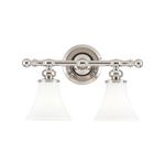 Weston Bathroom Vanity Light - Polished Nickel / Opal / Matte