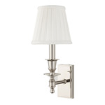 Ludlow Wall Sconce - Polished Nickel / Off White