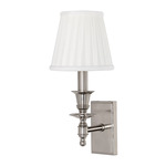 Ludlow Wall Sconce - Satin Nickel / Off White