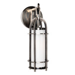 Portland Wall Sconce - Historic Nickel / Opal Glossy