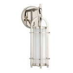 Portland Wall Sconce - Polished Nickel / Opal Glossy