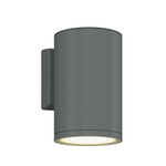 Outdoor Cylinder 6 inch Up or Down Wall Light - Silver