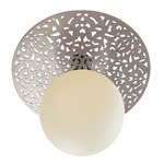 Riad Disc Semi Flush Ceiling Light - Silver