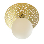 Riad Disc Ceiling Light - Polished Brass