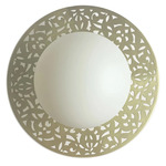 Riad Disc Wall Sconce - Polished Brass