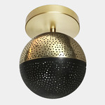Kora Semi Flush Ceiling Light - Polished Brass