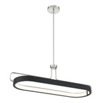 Pemberton Oval Pendant - Satin Nickel / Matte Black