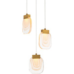 Paget Chandelier - Gold / Clear