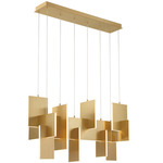 Coburg Linear Chandelier - Gold