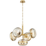 Nottingham Chandelier - Ancient Brass / Champagne