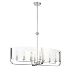 Campisi Oval Chandelier - Chrome / Clear