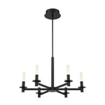 Torna Chandelier - Matte Black / Frosted