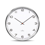 One Wall Clock - Brushed Stainless Steel