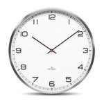 One Wall Clock - Brushed Stainless Steel