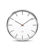 One Wall Clock - Brushed Stainless Steel