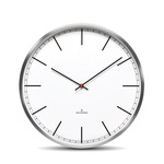 One Wall Clock - Brushed Stainless Steel
