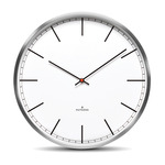 One Wall Clock - Brushed Stainless Steel