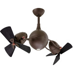 Acqua Wood Ceiling Fan with Light - Textured Bronze / Matte Black