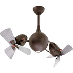 Acqua Wood Ceiling Fan with Light - Textured Bronze / Barn Wood