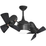 Dagny Wood Ceiling Fan - Matte Black / Matte Black