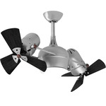 Dagny Wood Ceiling Fan - Brushed Nickel / Matte Black