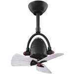Diane Wood Ceiling Fan - Matte Black / Barn Wood Tone