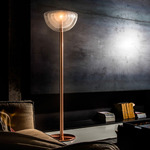 Nason Floor Lamp - Brushed Copper / Clear