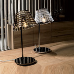Profili Table Lamp - Black Nickel / Transparent Smoke