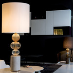 Sate Table Lamp - Clear / Off White