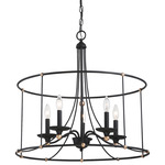 Westchester County Caged Chandelier - Sand Coal